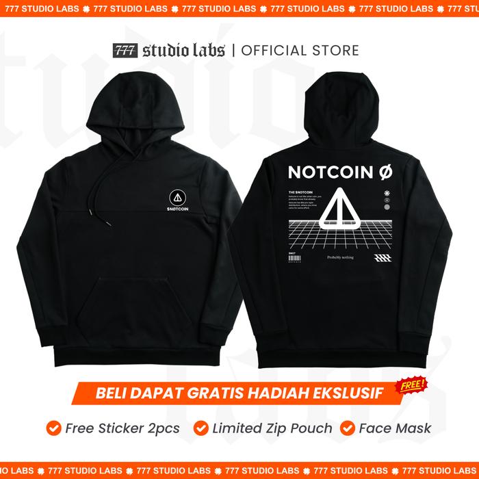 Hoodie Crypto Notcoin $NOT - GRATIS STIKER LIMITED EDITION 777 PCS