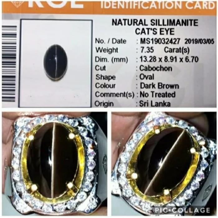 CAT EYES SILLIMANITE # BATU PERMATA CATS EYE NATURAL