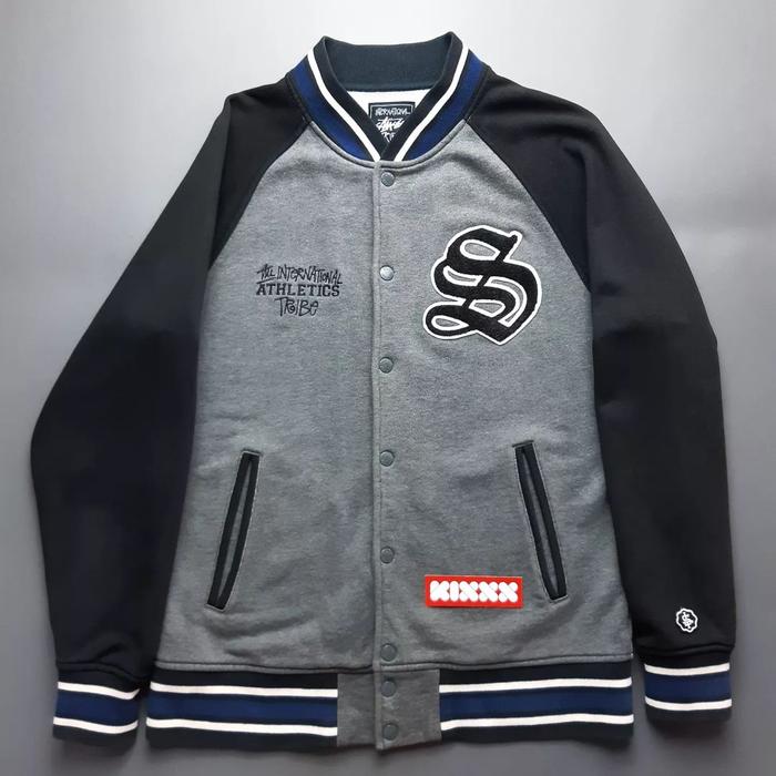 Vintage Stussy Jacket Grey Black