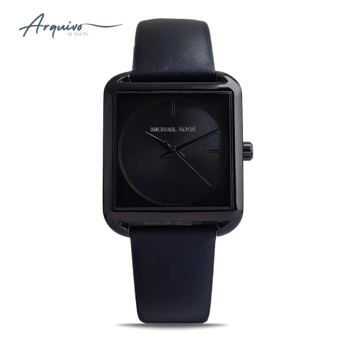 Jam Tangan Michael Kors Wanita Lake Casual Kulit Hitam Original MK2586