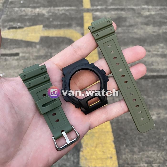 Band Bazel BNB Casio Gshock DW 6900 / DW6900 Strap Warna Hijau