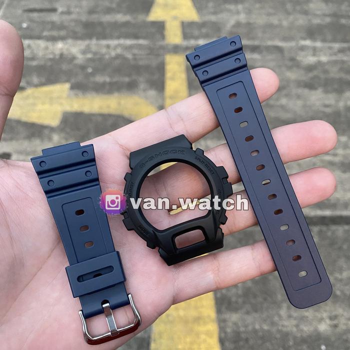 Band Bazel BNB Casio Gshock DW 6900 / DW6900 Strap Warna Biru Dongker
