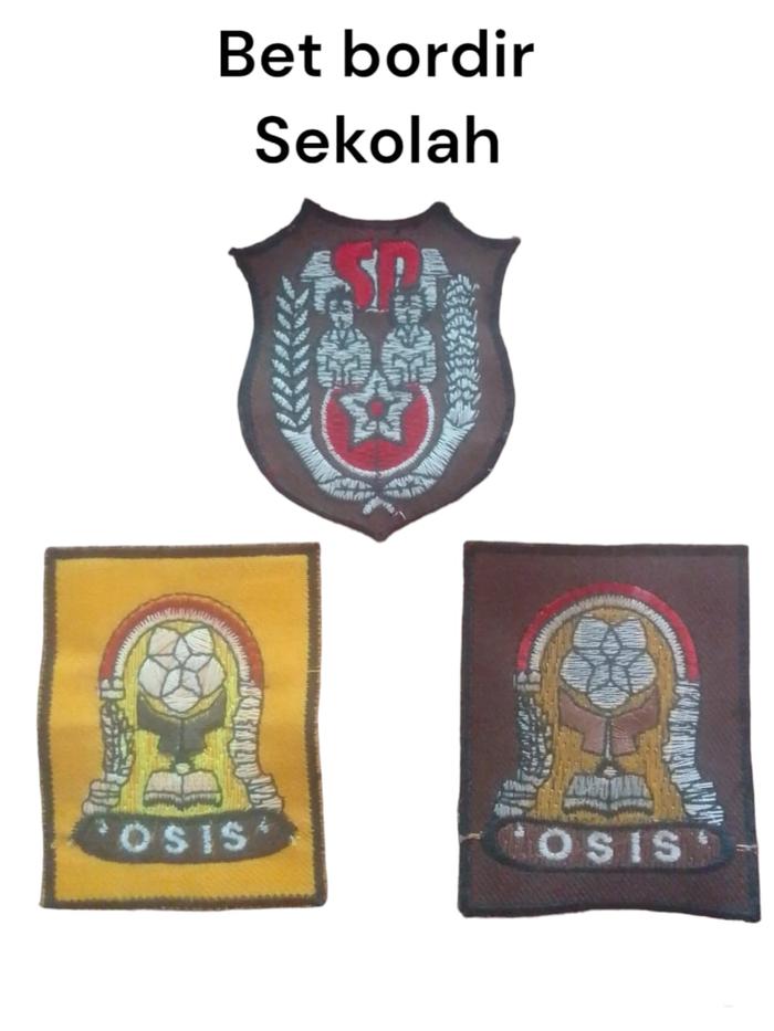jual atribut BET SD/SMP/SMU logo identitas sekolah bet bordir tebal seragam sekolah