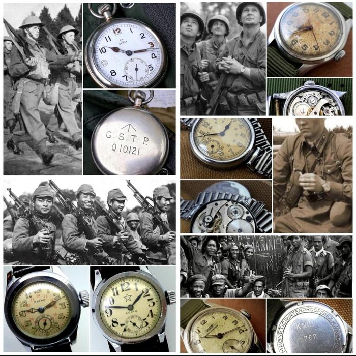 jam tank borongan jam perang WW2 military watch omega tissot KNIL belanda kirova soviet seikosha jap