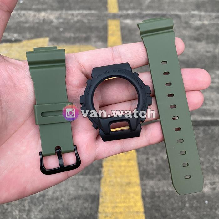 Band Bazel BNB Casio Gshock DW 6900 Strap Warna Hijau