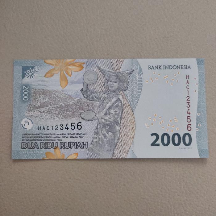 koleksi uang nomor cantik dengan seri 123456