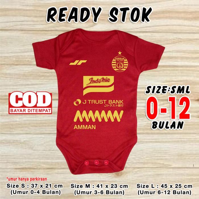 Romper Bayi Persija 2020 Jersey Bayi Baju bola bayi kado Jumper Bayi