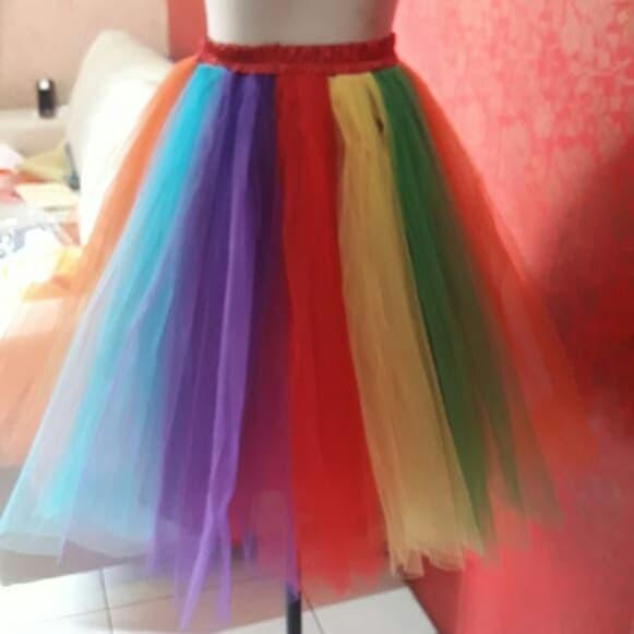 Rok tutu pelangi/Rainbow dewasa size XXL