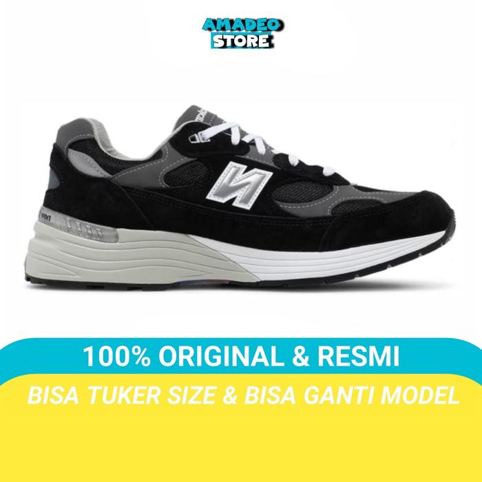 Sepatu nb 992 balance Black Grey BNIB Original / sneakers pria