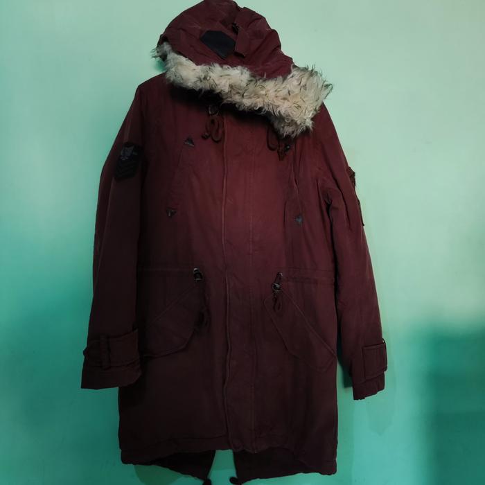 Jaket Parka Nearby Keren Maroon