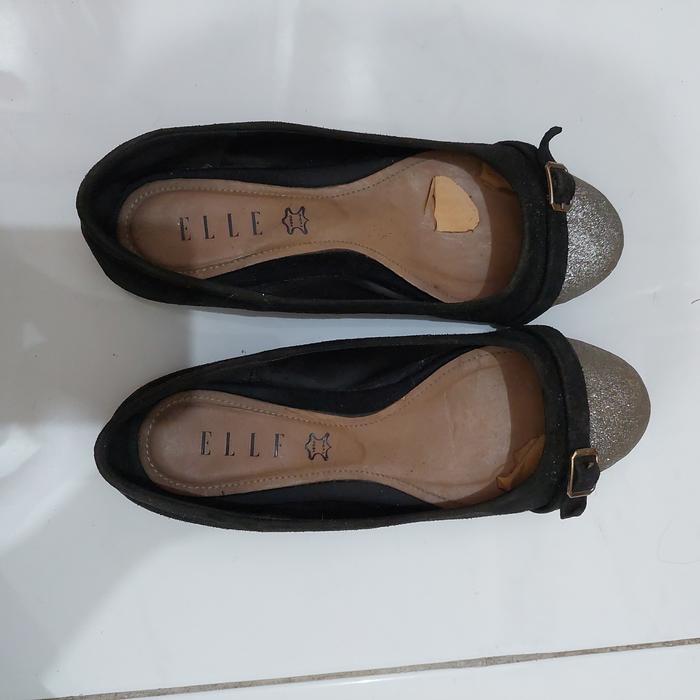 Preloved sepatu wanita flat shoes merk "elle" ORIGINAL size 36