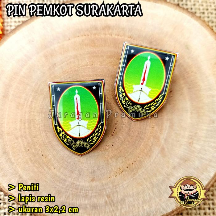 PIN BROS PEMKOT SURAKARTA / PIN LOGO DAERAH SURAKARTA