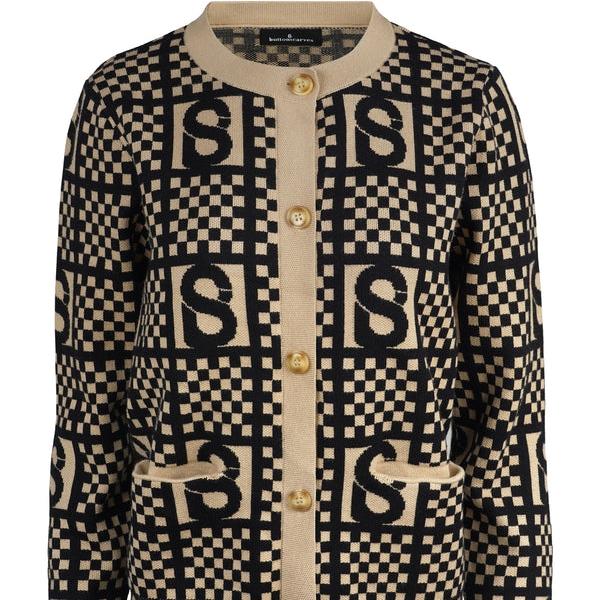 BUTTONSCARVES Ivy Plaid Cardigan - Black