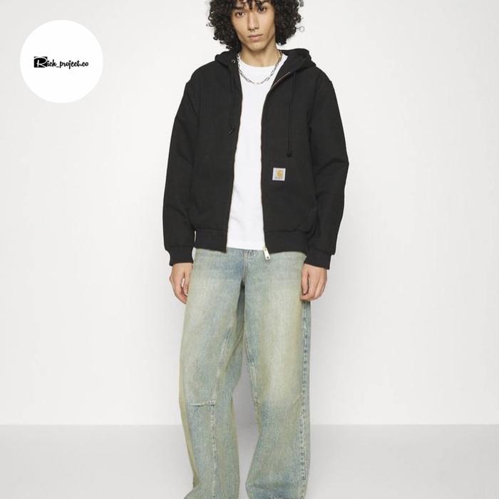 CARHARTT WIP Active Jacket Rinsed Black Mens