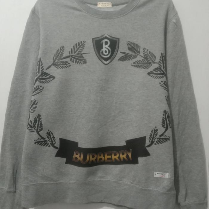 crewneck Burberry big logo black