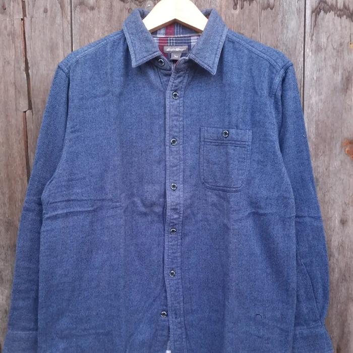 kemeja flanel eddie bauer wol size fit XL second preloved