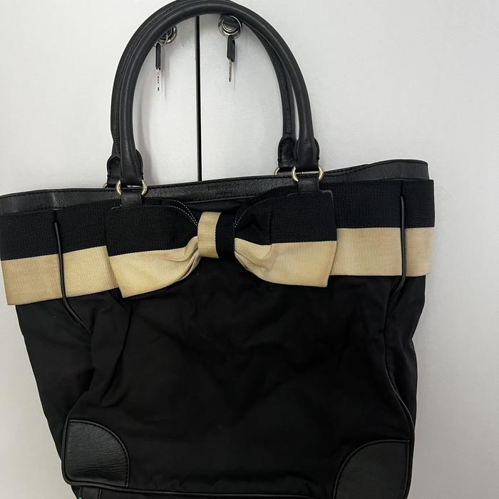 Tas KS Pita Hitam Putih Tote Bag Preloved Second Bekas