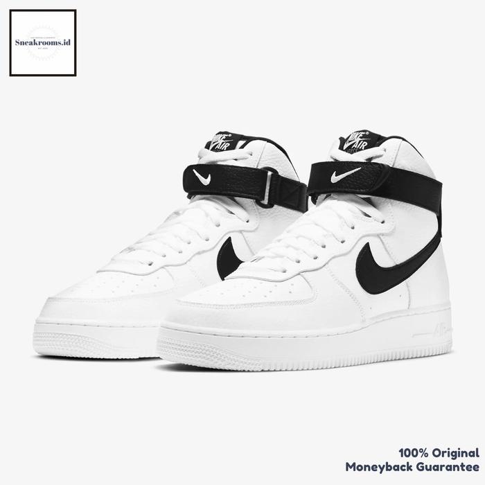 Nike Air Force 1 '07 High White Black Original Resmi (100% Authentic)