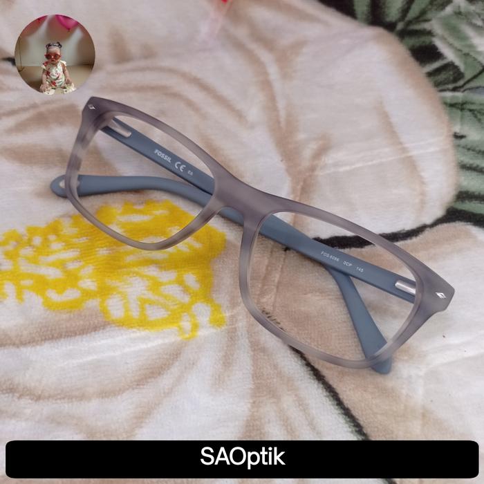 kacamata frame FOSSIL FOS6086 0CP pria wanita
