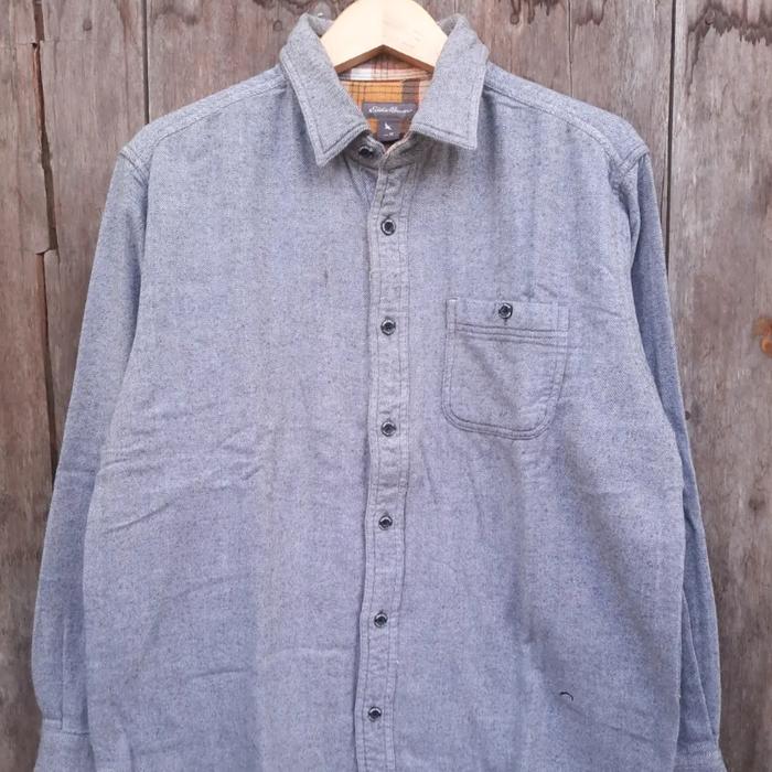 kemeja flanel eddie bauer woll size fit XL second preloved