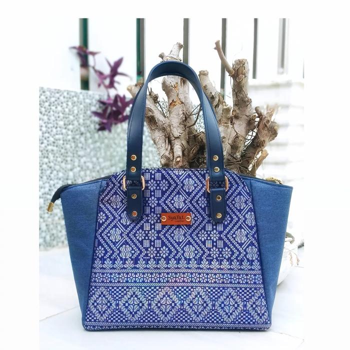 tas cantik kain songket palembang/ecoprint