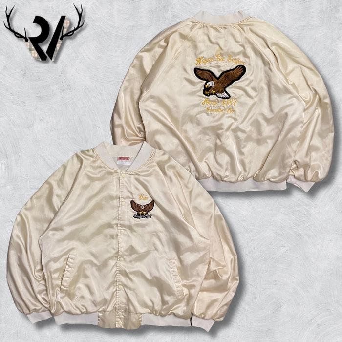 Hartwell USA Satin Silk Jacket Vintage Varsity Jaket Casual
