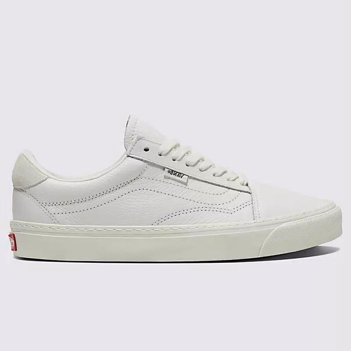 VANS OLD SKOOL LUX LEATHER TRUE WHITE ORIGINAL RESMI