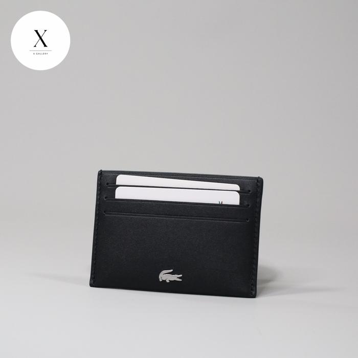 CARDHOLDER LACOSTE BASIC CROCO IN BLACK ORIGINAL DOMPET PRIA WANITA