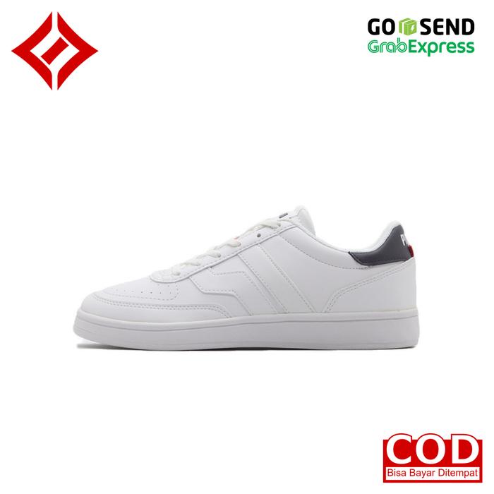 SEPATU SNEAKERS SPORT CASUAL PIERO COURT DERBY WHITE DARK GREY / FULL WHITE / PUTIH ABU - ABU / SEPA
