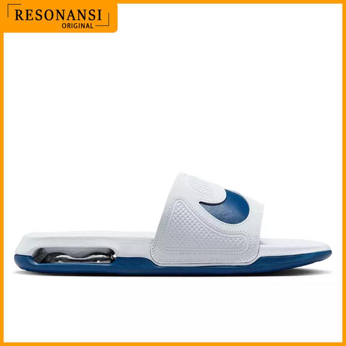 SANDAL PRIA TERBARU NIKE ORIGINAL SLIDE AIR MAX CIRRO PUTIH-BIRU EMPUK