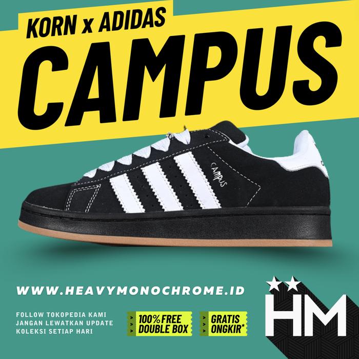 Korn x Ad Campus 00s Core Black Cloud White Rich Purple Sneaker IG0792 (Size 36-45)