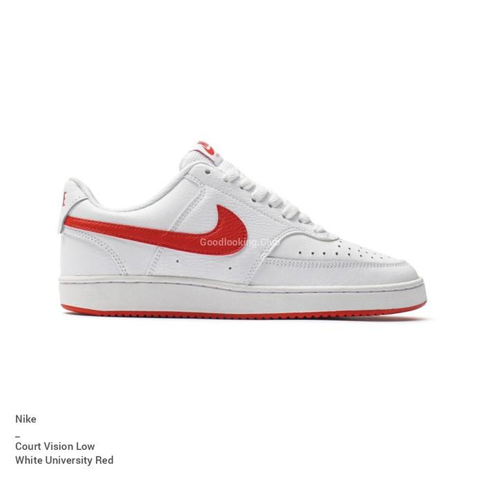 (Nike Court Vision Low White University Red Original
