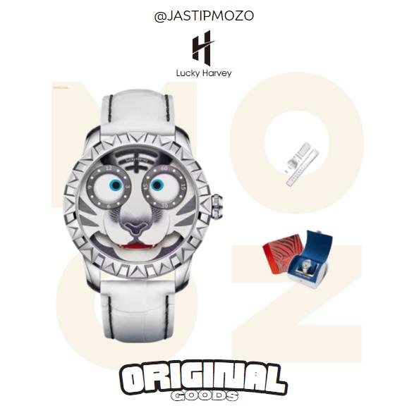 Lucky Harvey Tiger Eye White Tiger Watch - Fun Dynamic Full Automatic Mechanical Watch