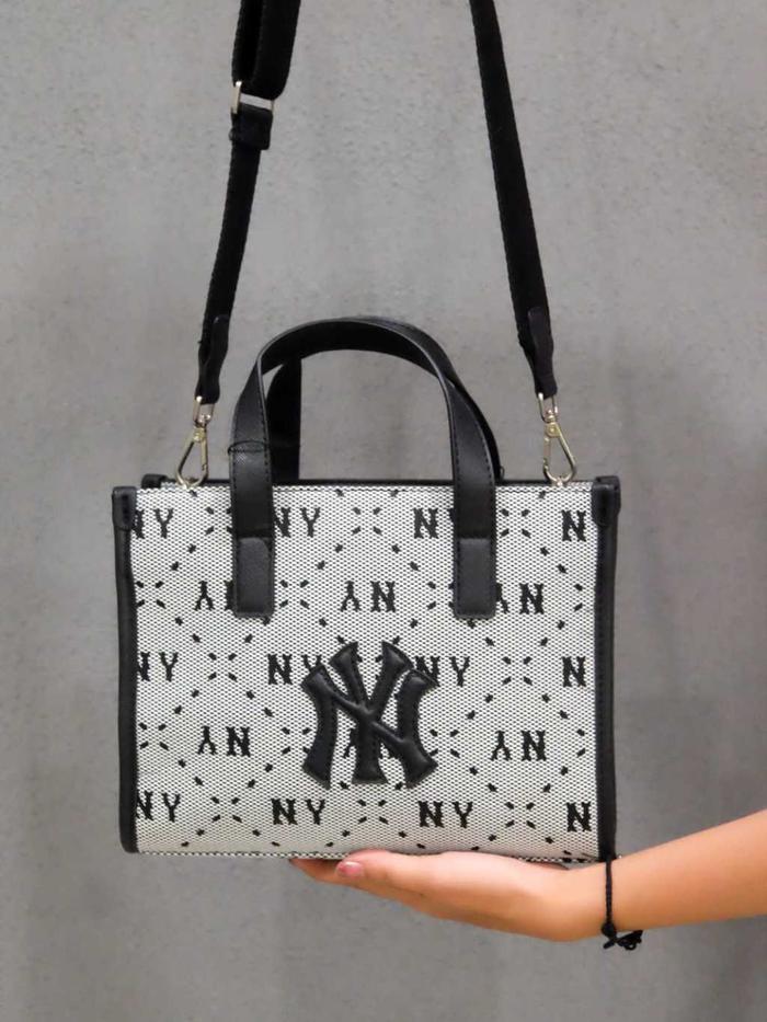 MLB NY Monogram Tote Bag Black/Grey