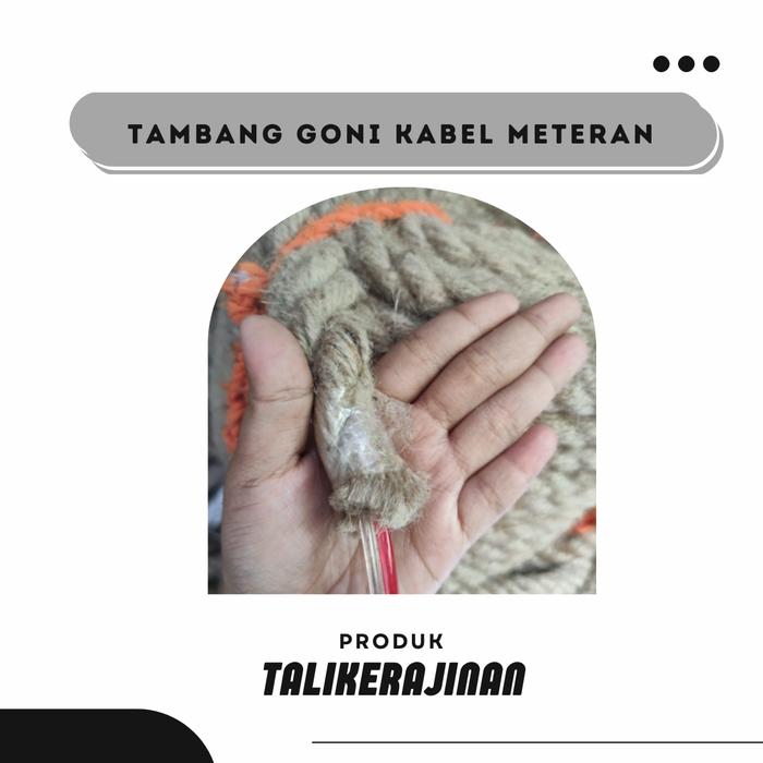 Tambang goni isi kabel dekorasi lampu - meteran
