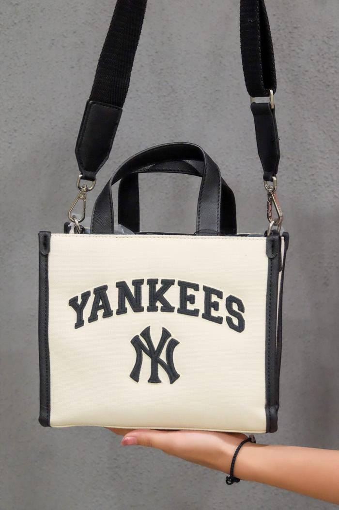 MLB NY Yankees Tote Bag White/Black