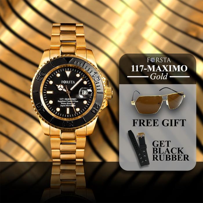 JAM TANGAN FORSTA MAXIMO 117 BLACK GOLD