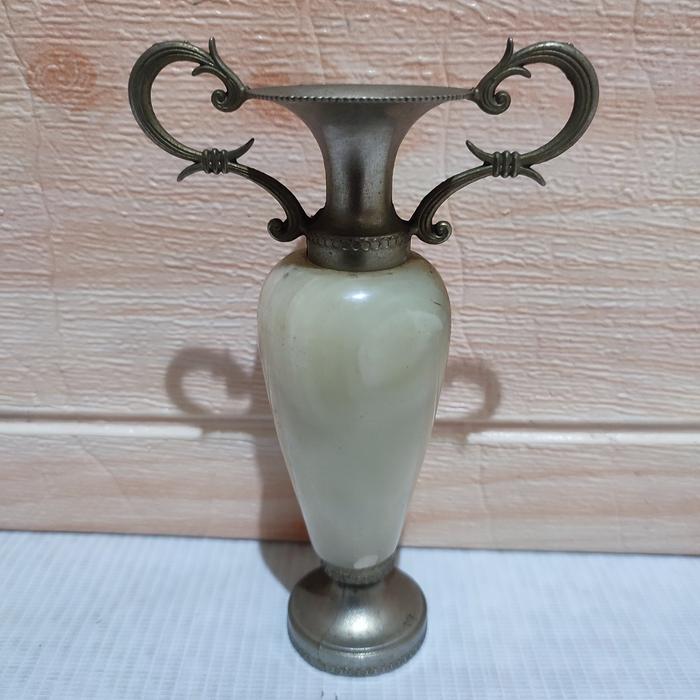 pajangan guci/vase marmer antik italy
