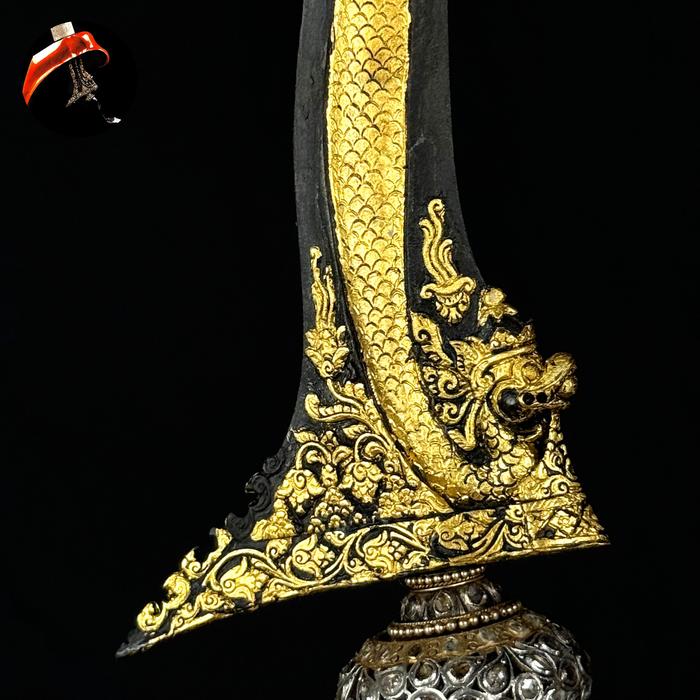 Keris Naga Sapta Luk 7 Kinatah Emas TUS PB VII Gagah Langka Istimewa