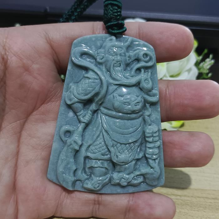 Giok Dewa Kwan Kong Jade Asli Sertifikat Type A