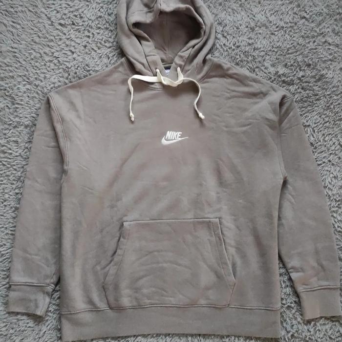 hoodie nike center logo brown