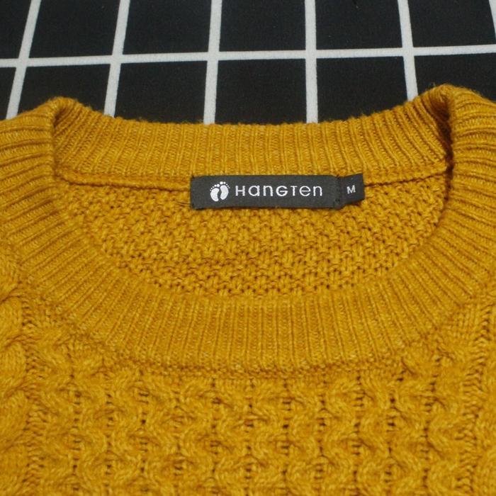 Knitwear Cable Mustard - Hangten