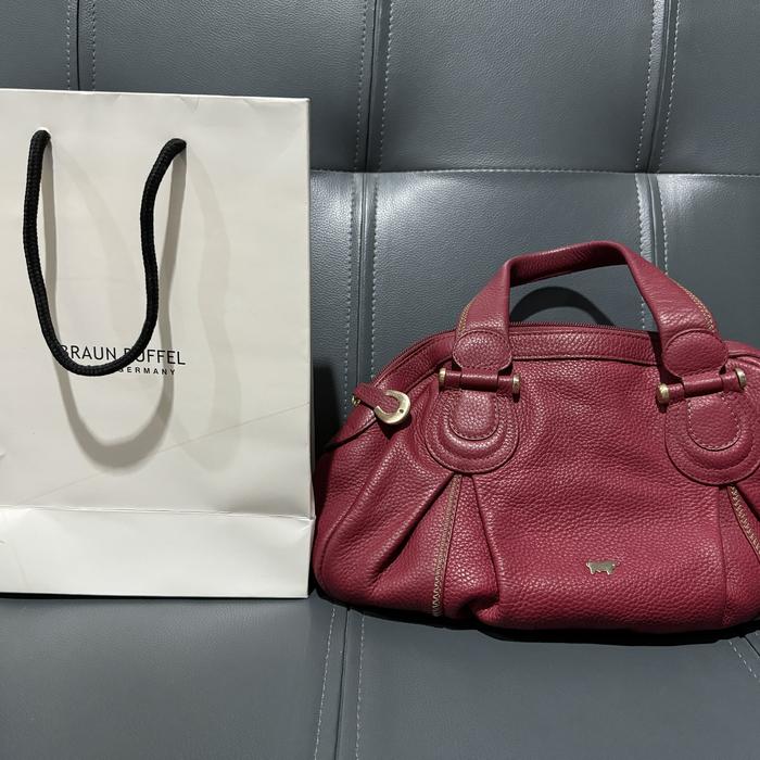 Tas Hand Bag Braun Buffel Original Preloved Second Full Kulit Leather Asli Wanita Women