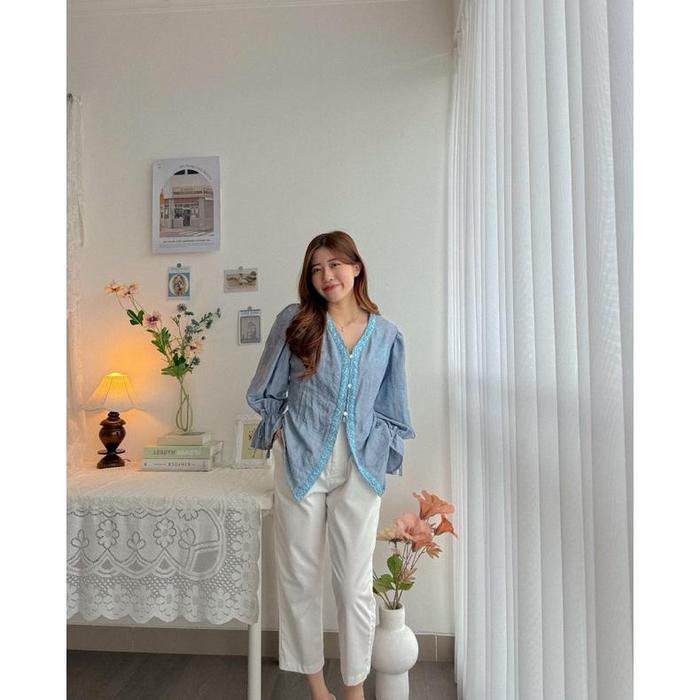odh KANON - Ezra Kebaya Blouse - Blouse kebaya modern motif bordir bunga