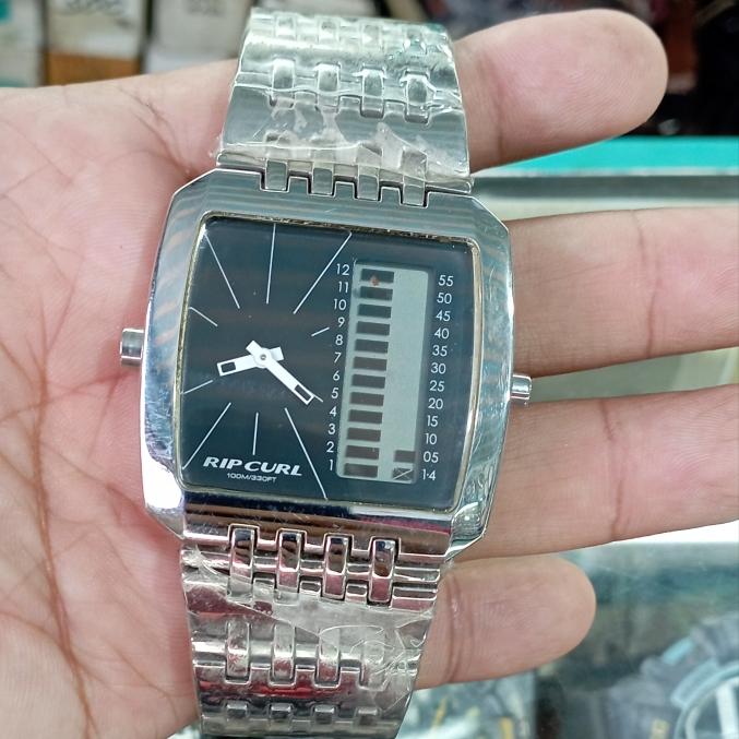 jam tangan sporty pria Ripcurl analog digital normal siap pakai Sporty Solid Steel