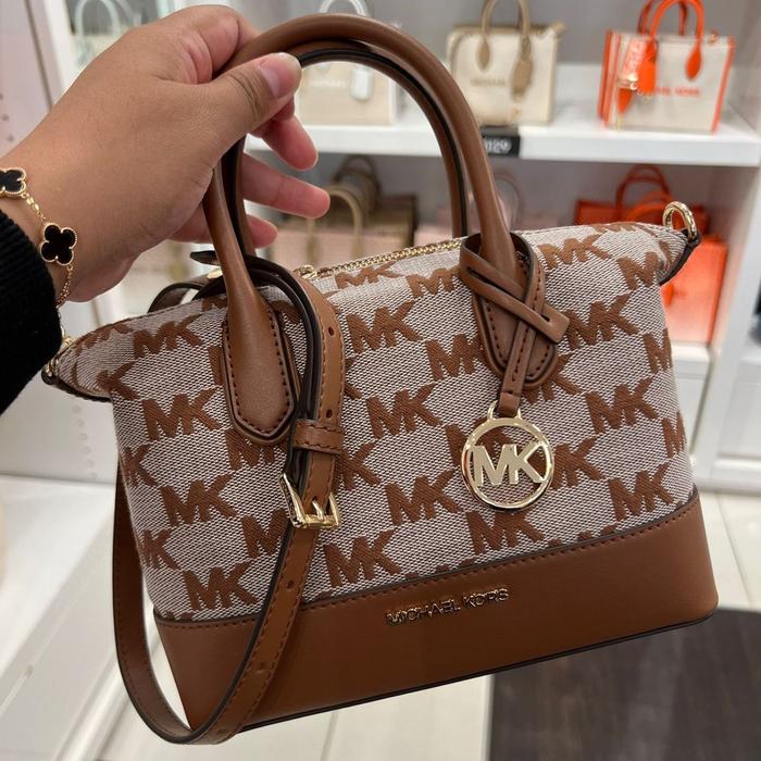 mk bag signature hyde small satchel luggage brown