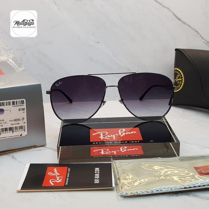 Sunglasses Unisex Original Rayban RB3712D 004/8G NEW AVIATOR FRAME GUNMETAL LENS GREY GRADIENT