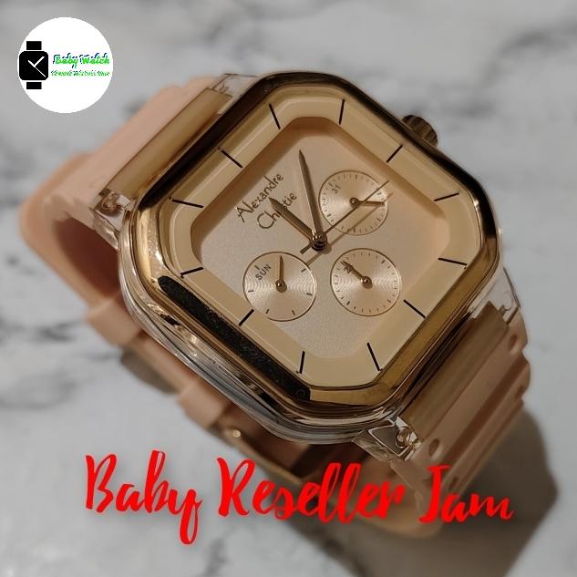 Jam Tangan Wanita Alexandre Christie AC2811 AC 2811 Peach Original