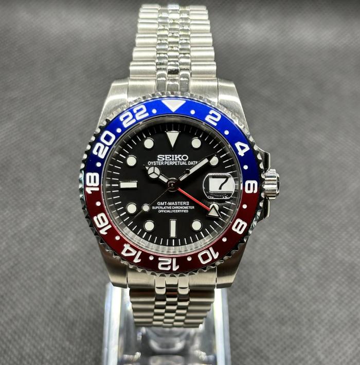 Seiko Mod GMT Pepsi NH34 Automatic