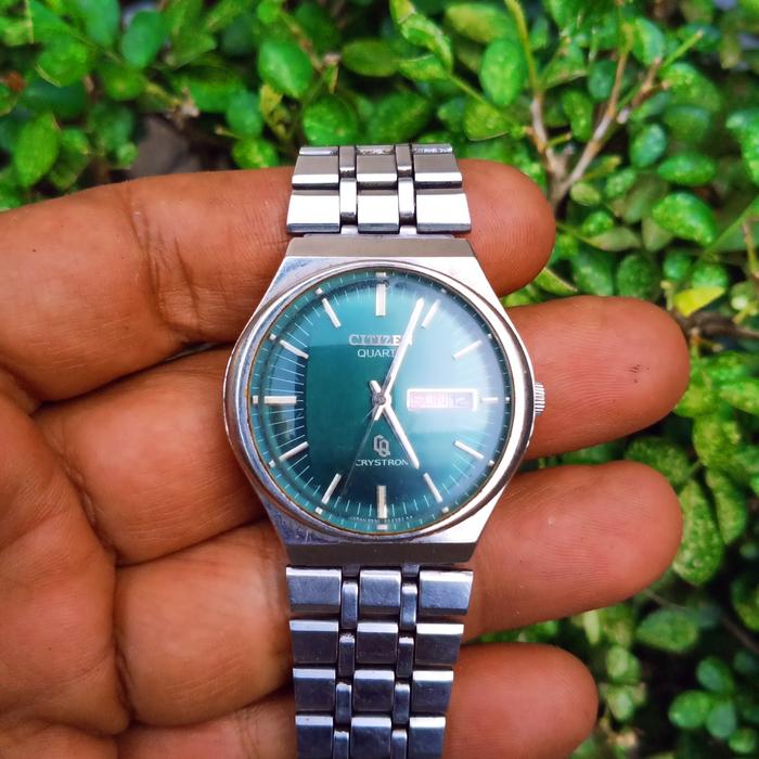 Jam tangan vintage citizen crystron original